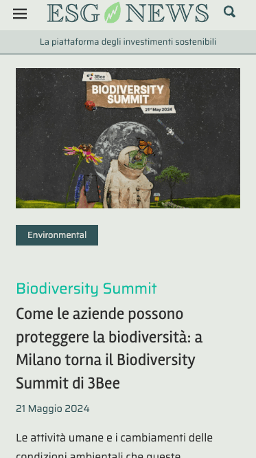 Come le aziende possono proteggere la biodiversità: a Milano torna il Biodiversity Summit di 3Bee