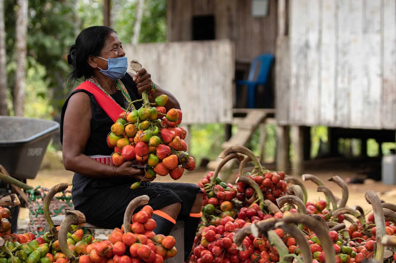 Donna indigena in Amazzonia