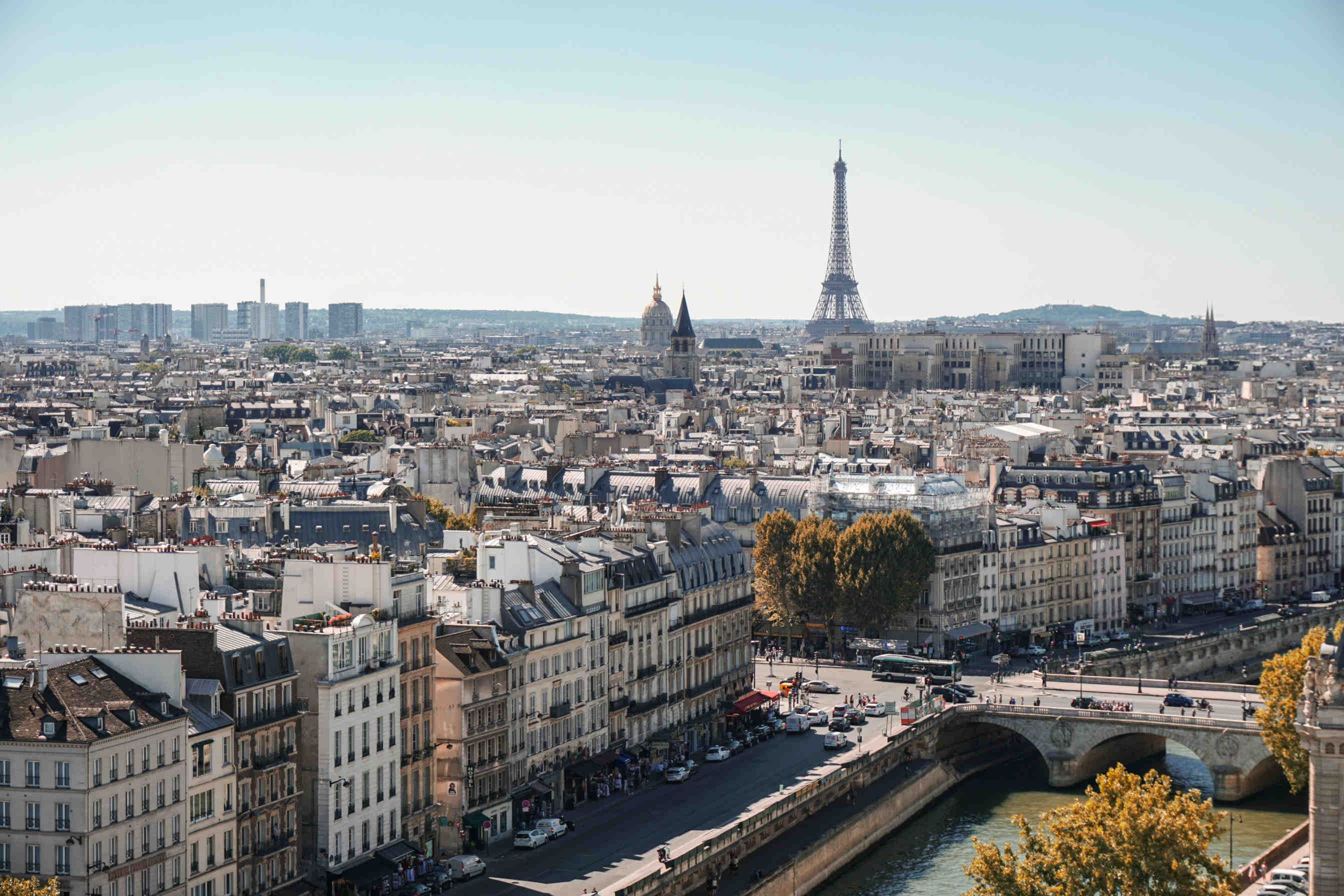 Aerial view of Paris