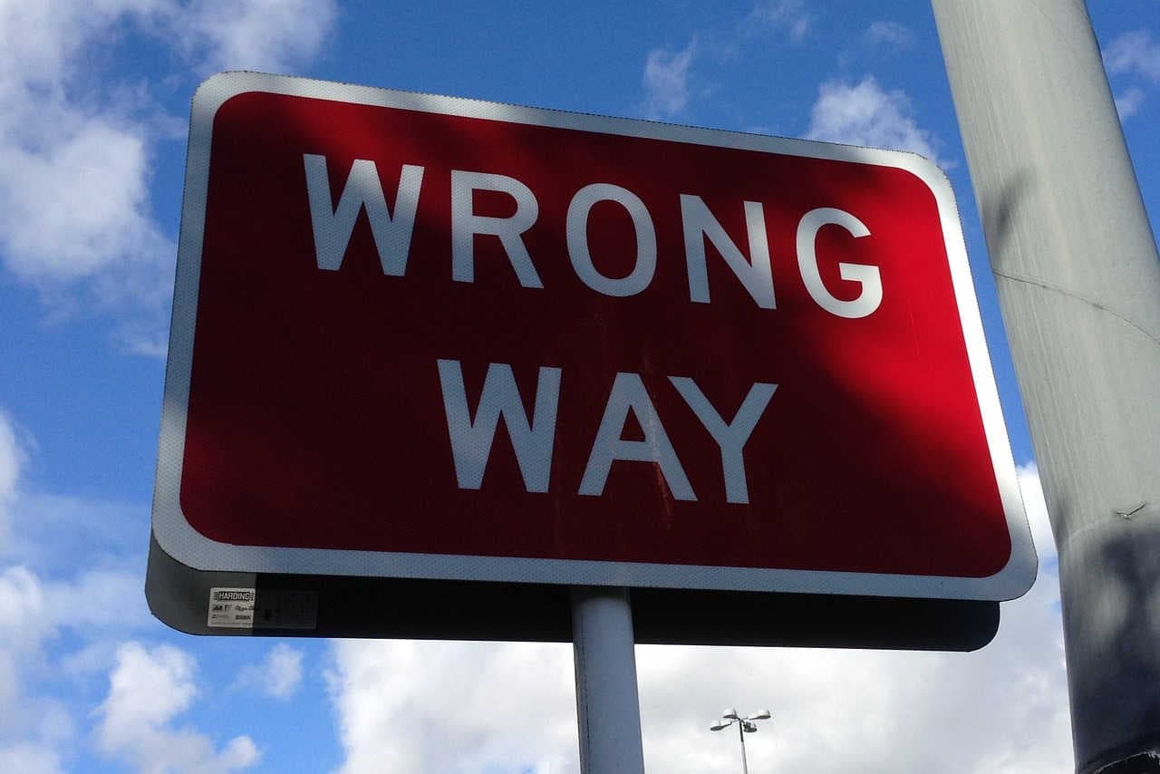 wrong way