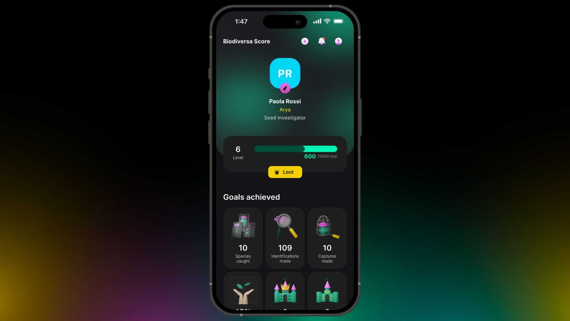App Biodiversa bottino