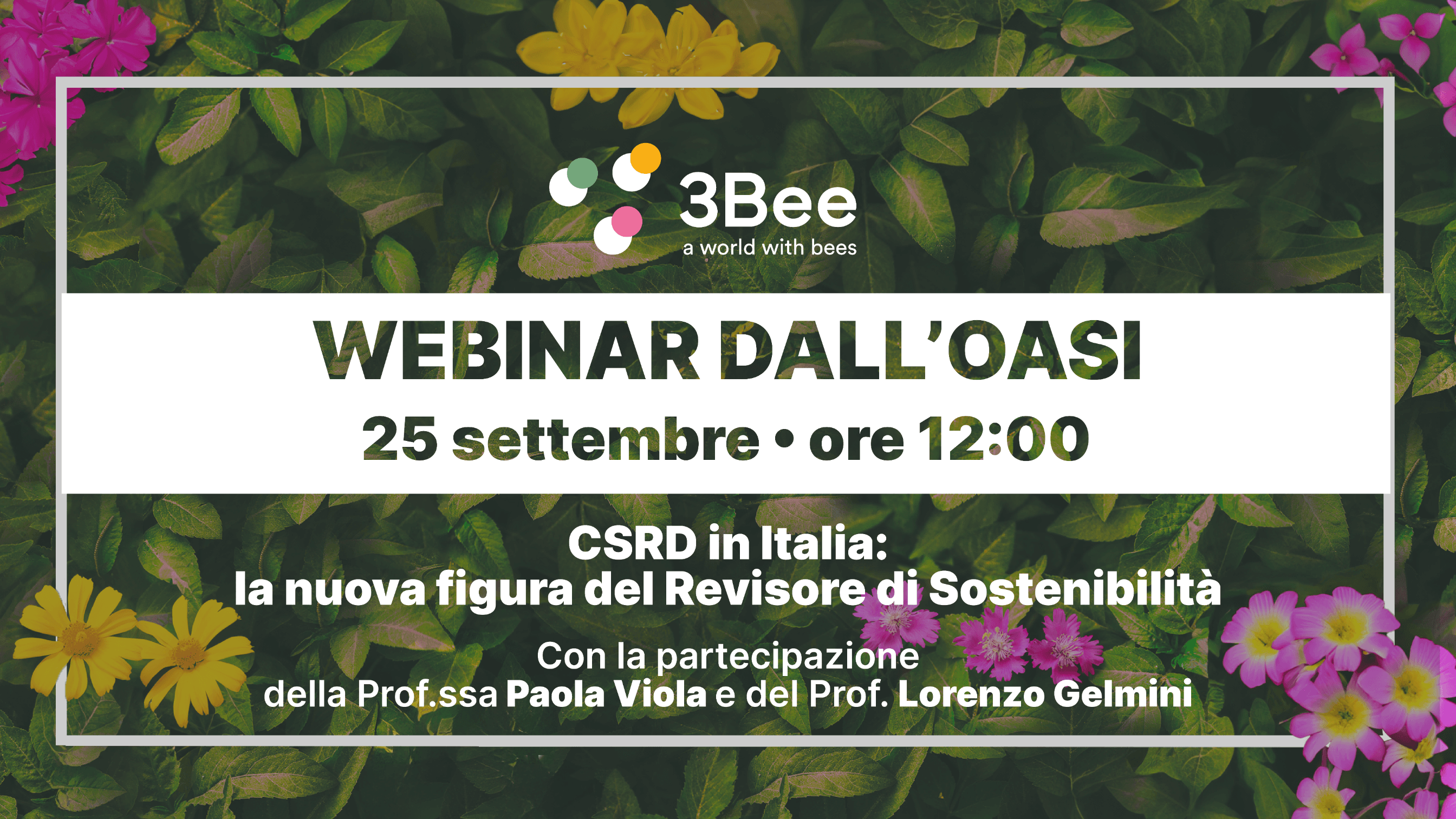 webinar dall'oasi 3bee